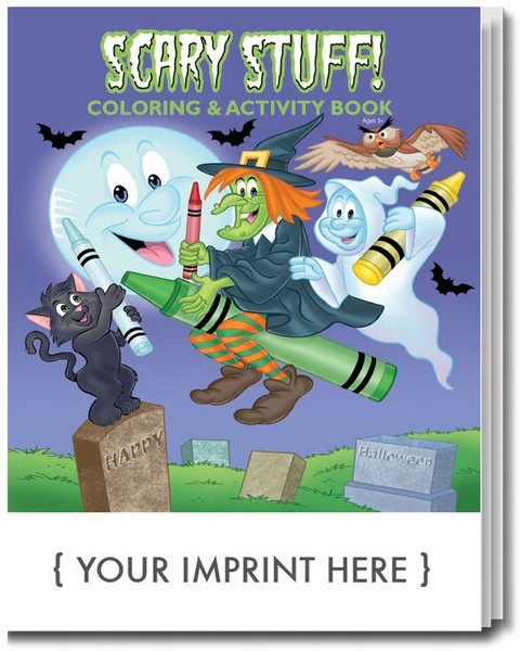 SC0477 Scary Stuff Coloring and Activity Book W...